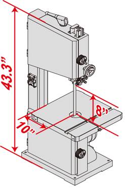Wood Working Band Saw Dimensions 