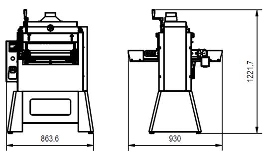 Wood Working Band Saw Dimensions 