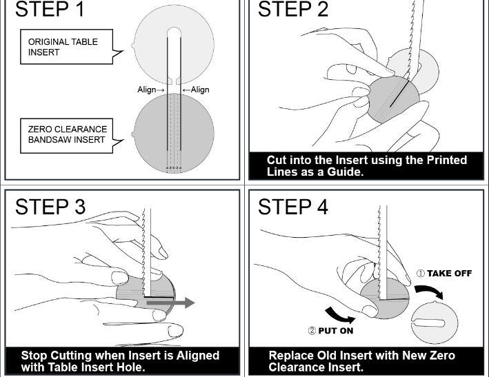 Zero Clearance Bandsaw Insert 5